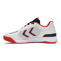 chaussures de handball homme/femme - hummel dagaz blanc rouge - hummel