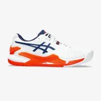 chaussures de tennis homme multicourt - asics gel resolution 9 blanc orange - asics