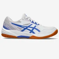 chaussures de handball adulte - asics gel task blanc/bleu - asics