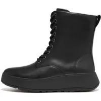 fitflop f-mode leather lace-up flatform ankle boots noir eu 36 femme
