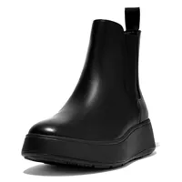 fitflop f-mode leather boots refurbished noir eu 39 femme
