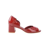 sarah chofakian sandales à talon épais - rouge