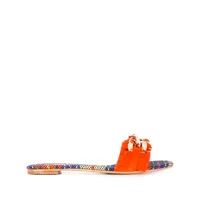 casadei fringed strap daytime sandals - multicolore
