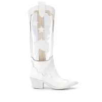 francesca bellavita bottes à empiècement transparent - blanc