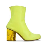 maison margiela crushed heel ankle boots - jaune