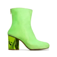 maison margiela crushed heel ankle boots - vert