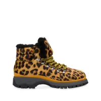 prada chaussures de randonnée à motif léopard - marron