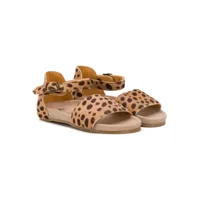 pèpè sandales à imprimé léopard - marron