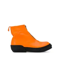 guidi bottines zippées colour block - orange