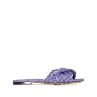 bottega veneta sandale intrecciato à bout carré - violet