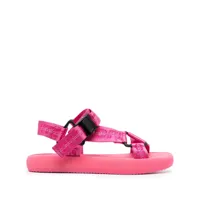 off-white sandales à logo imprimé - rose