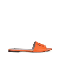dolce & gabbana sandales à logo embossé - orange