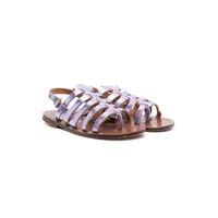 pèpè sandales à brides métallisées - violet