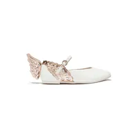sophia webster mini escarpins evangeline en cuir à détail papillon signature - blanc