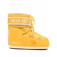 moon boot bottines lacées à logo imprimé - jaune