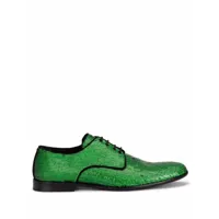 dolce & gabbana chaussures lacées à sequins brodés - vert