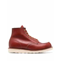 red wing shoes bottines en cuir à lacets - marron