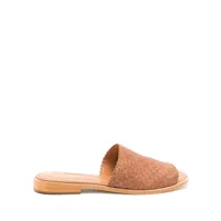sarah chofakian sandales en cuir à design tressé - marron