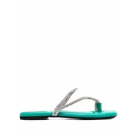 nº21 sandales à ornement en cristal - vert