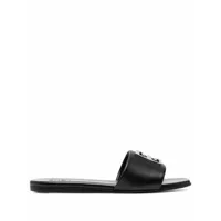 givenchy sandales à plaque logo - noir