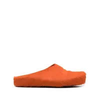 marni chaussons fussbett sabot en raphia - orange