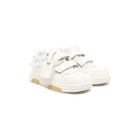 off-white kids baskets out of office à fermeture scratch - blanc