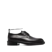 jil sander chaussures lacées à détail métallique - noir