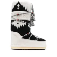 alanui x moon boot après-ski icon knit - blanc