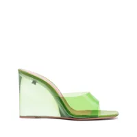 amina muaddi sandales lupita 95 mm compensées - vert