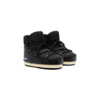 moon boot kids bottines lacées à logo imprimé - noir