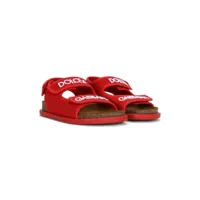 dolce & gabbana kids sandales à logo imprimé - rouge