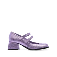 nodaleto sandales bacara 55 mm à paillettes - violet