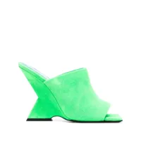 the attico mules cheope 105 mm à bout carré - vert