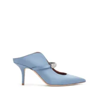 malone souliers mules bella 70 mm à ornements en cristal - bleu