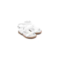 monnalisa sandales à ornements en perles artificielles - blanc