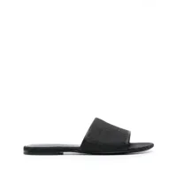 moschino sandales à logo en jacquard - noir
