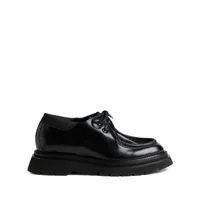 dsquared2 lace-up patent leather loafers - noir