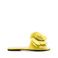 nº21 sandales à fleurs appliquées - jaune