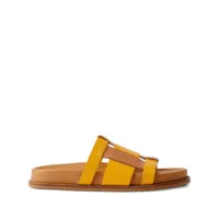 burberry sandales en cuir à design colour block - jaune