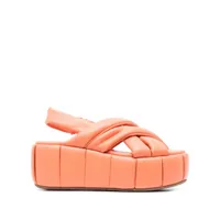 themoirè sandales acquaria à plateforme - orange