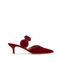 malone souliers mules tibby 45 mm à bout pointu - rouge