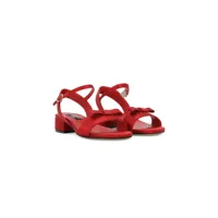 dolce & gabbana kids sandales à plaque logo - rouge