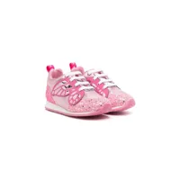 sophia webster mini baskets chiara lacées à paillettes - rose
