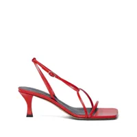 proenza schouler sandales square flat strappy 60 mm - rouge