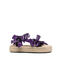arizona love sandales trekky en raphia à imprimé - violet