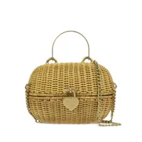 chanel pre-owned sac à main heart lock basket (2005) - tons neutres