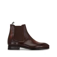 bontoni cavaliere almond-toe leather boots - marron
