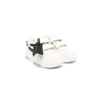 off-white kids baskets out of office en cuir - blanc