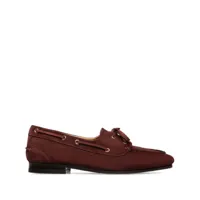 bally chaussures bateau plume - rouge