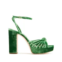 loeffler randall sandales rivka 110 mm en velours - vert